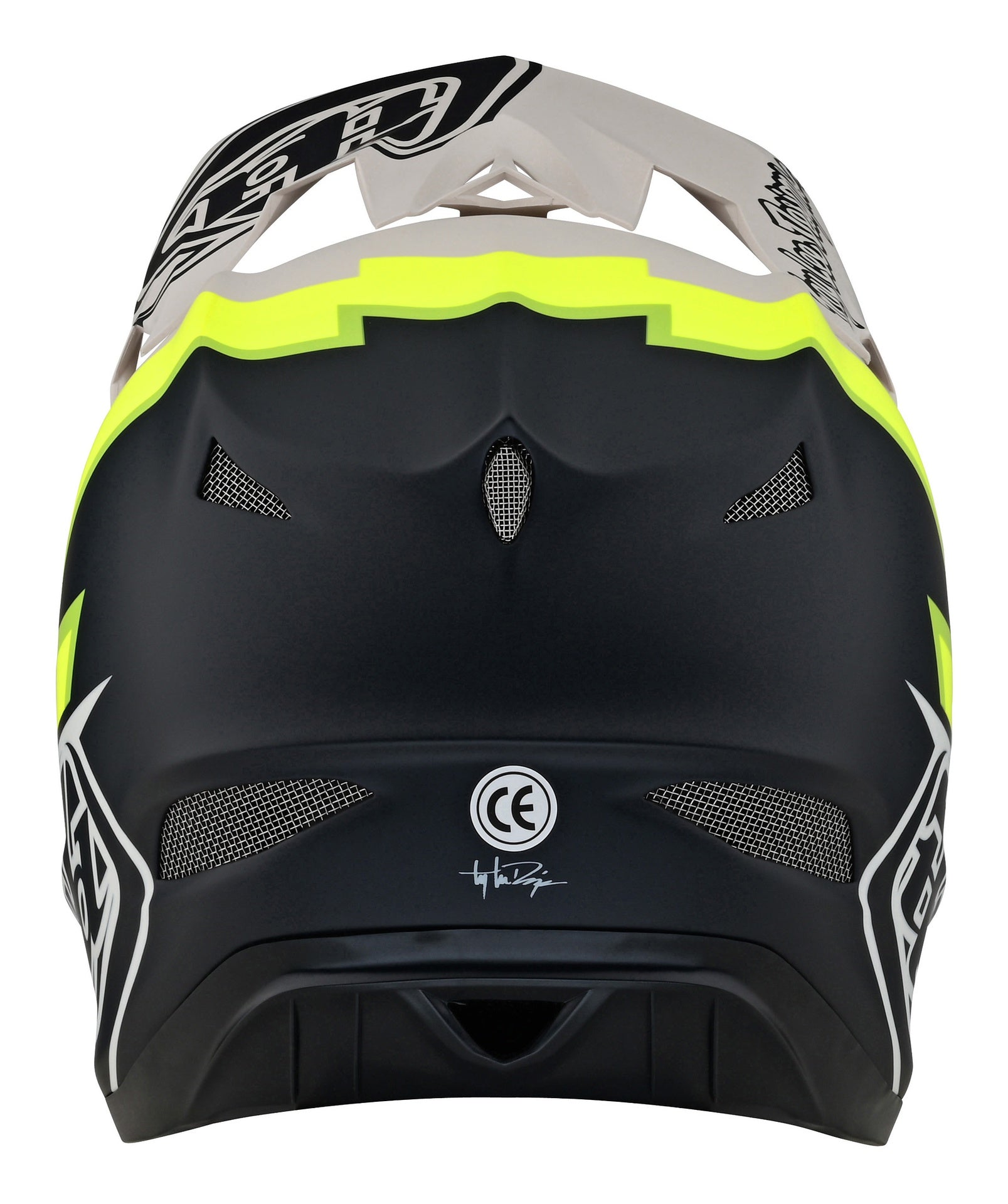 Casco Troy Lee Designs D3 Fiberlite Volt Flo Yellow